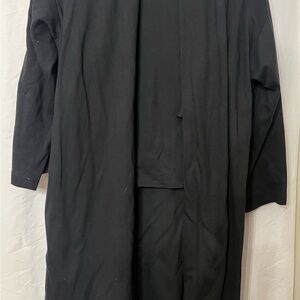 Janis Siegel Vintage 3-Piece Black Jersey Pantsuit with Coat for Women Size M